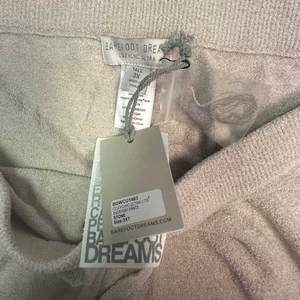 Barefoot Dreams CozyChic Ultra Lite Everyday Pants Stone 3XT‎ NEW